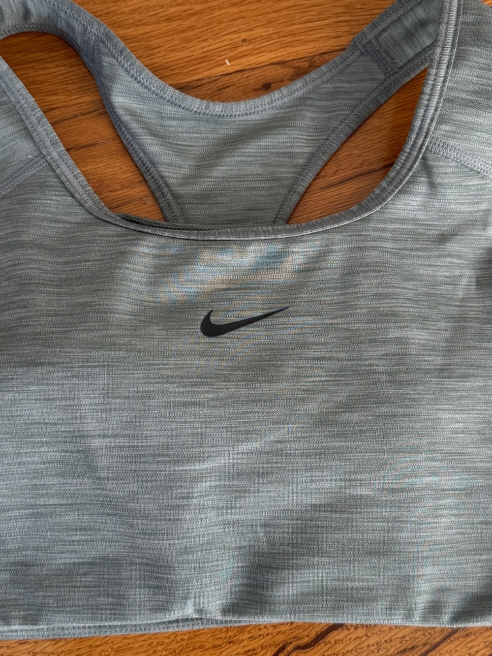 Nike Women's Heathered Sage Green Racerback Sports Bra